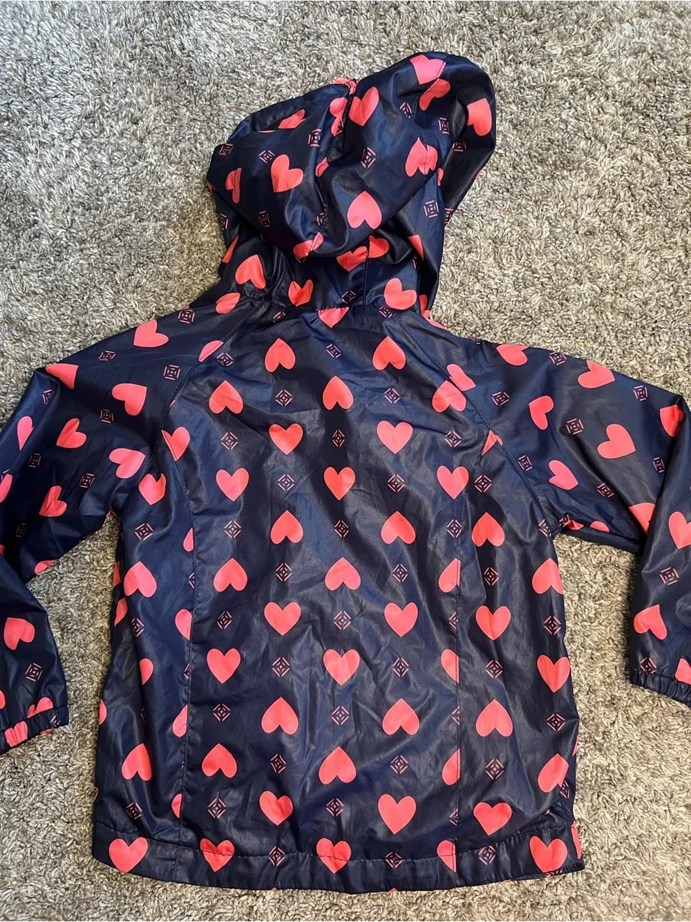 OshKosh B'gosh Navy Jacket with Coral Heart Print